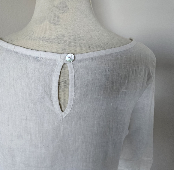 🇮🇪Linen Lungo L'arno  white linen Blouse bell sleeves Size small 🇮🇪 - Picture 7 of 11